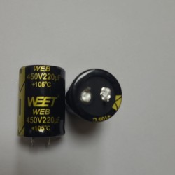 220UF 450V 25*35 105C 2000hr SNAP-IN WEET 