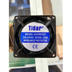 RQA8025HSL 80x80x25mm 220vac 0.09A 2PİN FAN TİDAR
