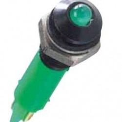 Q6F1BXXG02E LED Panel Mount Indicators Green LED 2VDC 6mm