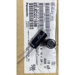EEUED2G100B 10UF 400V  10X20 5MM 105C  8000 hrs PANASONİC 