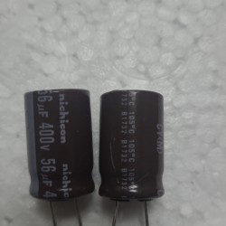 56UF 400V Elektrolitik Kondansatör16X25 R:7.5 105C NİCHİCON 